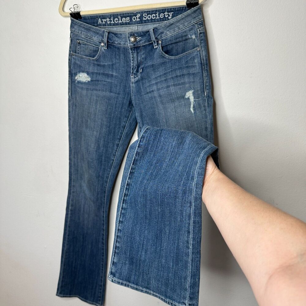 RARE Articles of Society Kendra Worn Boot Cut Distressed Jean Two Back Pockets 2